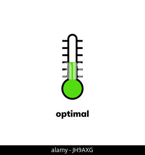 L'icône de température, clip art.-étroite gamme de thermomètres au mercure montre météo optimale Banque D'Images