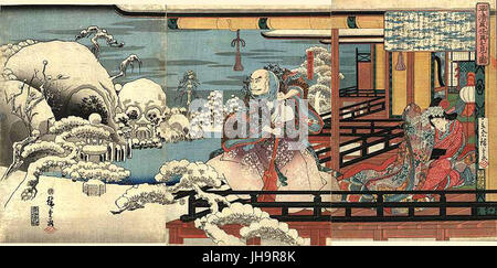 Hiroshige - Taira no Kiyomori ve apariciones sobrenaturales Banque D'Images