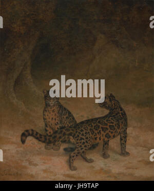 Jacques-Laurent Agasse - obscurci le léopard - Banque D'Images