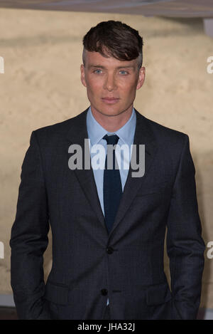 Londres, Royaume-Uni. 13 juillet 2017. Étoiles apparaissent pour la première mondiale de Dunkerque à l'Odeon Leicester Square à Londres. Sur la photo : Cillian Murphy Crédit : Peter Manning / Alamy Live News Banque D'Images