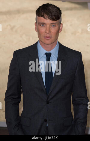 Londres, Royaume-Uni. 13 juillet 2017. Étoiles apparaissent pour la première mondiale de Dunkerque à l'Odeon Leicester Square à Londres. Sur la photo : Cillian Murphy Crédit : Peter Manning / Alamy Live News Banque D'Images