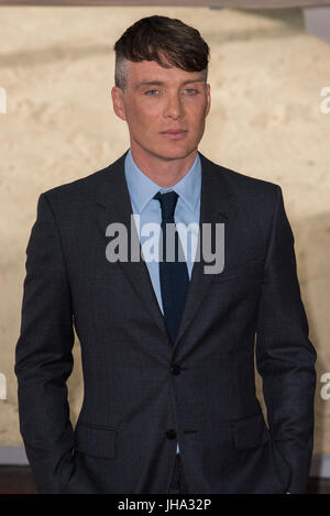 Londres, Royaume-Uni. 13 juillet 2017. Étoiles apparaissent pour la première mondiale de Dunkerque à l'Odeon Leicester Square à Londres. Sur la photo : Cillian Murphy Crédit : Peter Manning / Alamy Live News Banque D'Images