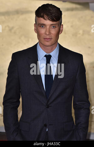 Londres, Royaume-Uni. 13 juillet 2017. Étoiles apparaissent pour la première mondiale de Dunkerque à l'Odeon Leicester Square à Londres. Sur la photo : Cillian Murphy Crédit : Peter Manning / Alamy Live News Banque D'Images