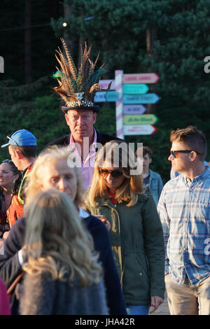 Henham Park, Southwold, UK. Le 13 juillet, 2017. Vue générale de la première journée (jeudi) de la Latitude 2017 festival à Henham Park, Southwold dans le Suffolk. Date de la photo : Jeudi, Juillet 13, 2017. Crédit photo doit se lire : Roger Garfield/Alamy Live News. Banque D'Images