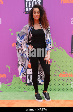 Los Angeles, CALIFORNIE, États-Unis. 13 juillet 2017. 13 juillet 2017 - Los Angeles, Californie - Skylar Diggins-Smith. Nickelodeon Kids' Choice Sports Awards 2017 au Pauley Pavilion de Los Angeles. Crédit photo : Birdie Thompson/Admedia Banque D'Images