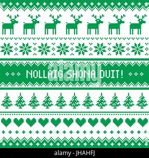 Nollaig Shona duit - Joyeux Noël en carte de vœux, modèle irlandais Illustration de Vecteur