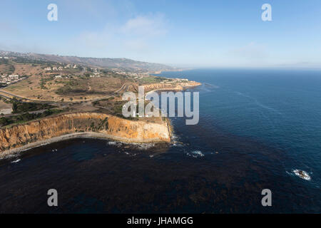 Vue aérienne Vincent Point dans la région de Rancho Palos Verdes Los Angeles County, Californie. Banque D'Images