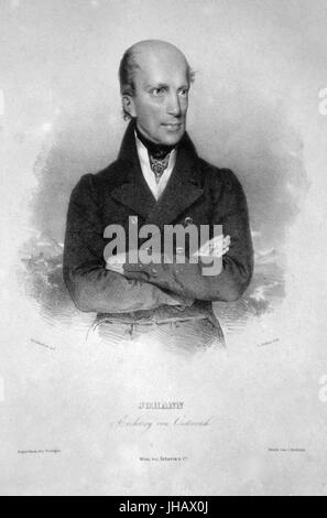 Erzherzog Johann Fischer Litho Banque D'Images