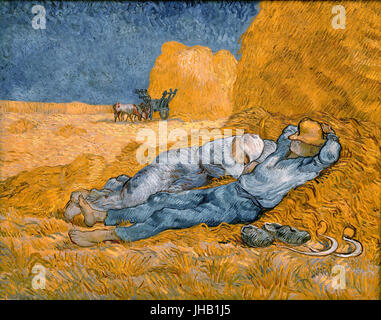 Midi, reposer du travail - Van Gogh Banque D'Images
