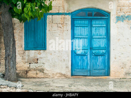 Maison de village abandonné à Chypre Banque D'Images