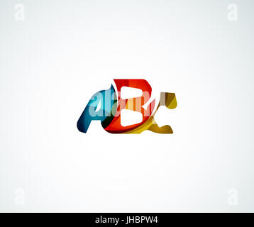 Logo de l'entreprise ABC. Vector illustration. Faites des éléments courbes superposées, composition abstraite. L'entreprise concept icône Polices Banque D'Images