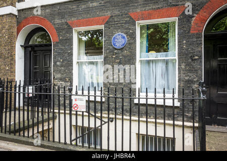 Blue plaque, George Orwell, Sir Stephen Spender, Horizon Magazine, Lansdowne, London, UK Banque D'Images