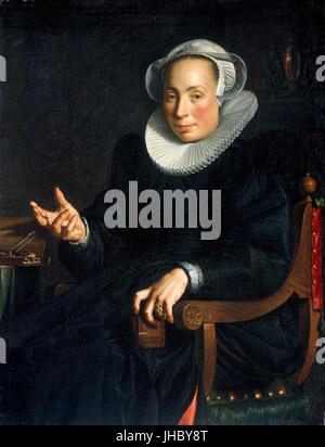 Joachim Wtewael - Portrait de Christina Van Halen Wtewael (1568-1629) - Banque D'Images