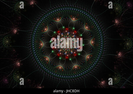 La fractale générée par un ordinateur au hasard Banque D'Images