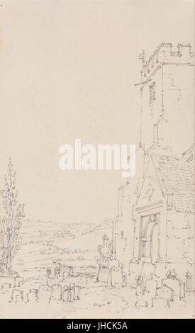 Joseph Mallord William Turner - Porche Sud et tour d'une église non identifiés - Banque D'Images