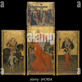 Jaume Ferrer - Retable de saint Jérôme, Saint Martin et Saint Sébastien - Banque D'Images