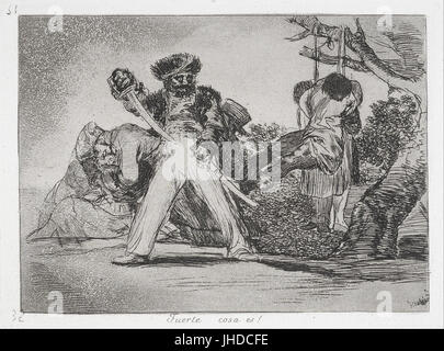 Francisco de Goya - c'est trop ! (Fuerte cosa es !) de la série des désastres de la guerre (los Desastres de la Guerra... - Banque D'Images
