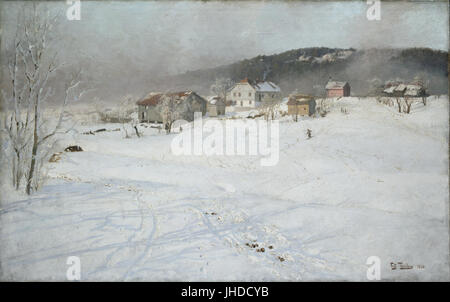 Frits Thaulow - Hiver - Banque D'Images