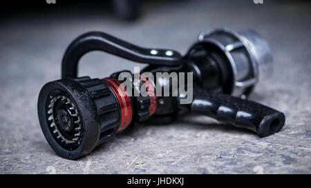 L'équipement de lutte contre les incendies utilisés pour l'exercice d'incendie et de lutte contre l'incendie. Banque D'Images