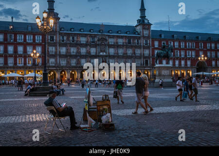 Plaza Mayor, Madrid Banque D'Images