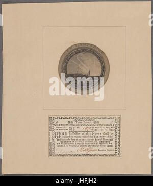 New Hampshire. Trois livres bank note (NYPL)11868620-5338870 b Banque D'Images