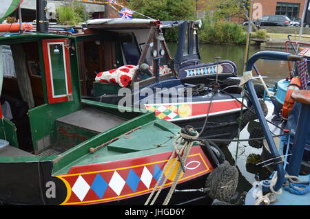 Barge Canal Newbury Banque D'Images