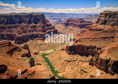 Confluent de la main et les rivières Little Colorado, le Parc National du Grand Canyon, Arizona, USA Banque D'Images