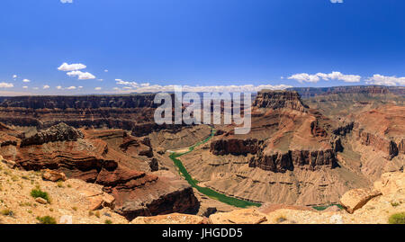 Confluent de la main et les rivières Little Colorado, le Parc National du Grand Canyon, Arizona, USA Banque D'Images