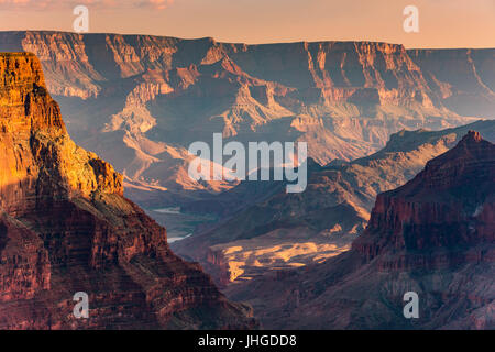 Confluent de la main et les rivières Little Colorado, le Parc National du Grand Canyon, Arizona, USA Banque D'Images