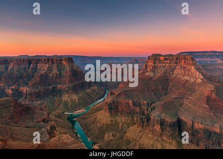 Confluent de la main et les rivières Little Colorado, le Parc National du Grand Canyon, Arizona, USA Banque D'Images