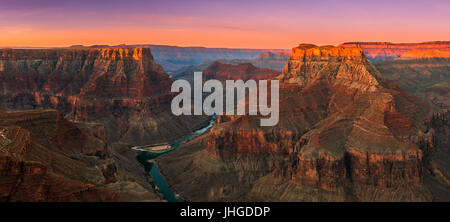 Confluent de la main et les rivières Little Colorado, le Parc National du Grand Canyon, Arizona, USA Banque D'Images