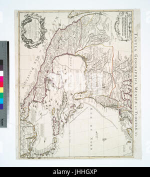 Carte du Mexique et de la Floride - des terres angloises et des Isles Antilles, du cours et des environs de la rivière de Mississipi (NYPL b13890110-489834) Banque D'Images