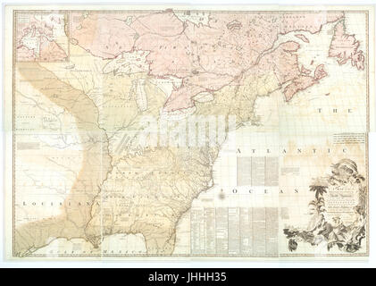 Une carte des colonies britanniques en Amérique du Nord - avec les routes, les distances, limites, et l'étendue des colonies, .. (NYPL)15999197-1267461 b Banque D'Images