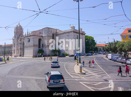 L'église catholique Maria de Belem à Lisbonne - LISBONNE, PORTUGAL 2017 Banque D'Images