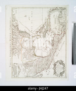 Carte du Mexique et de la Floride, des terres angloises et des Isles Antilles, du cours et des environs de la rivière de Mississipi (NYPL b13890110-489828) Banque D'Images