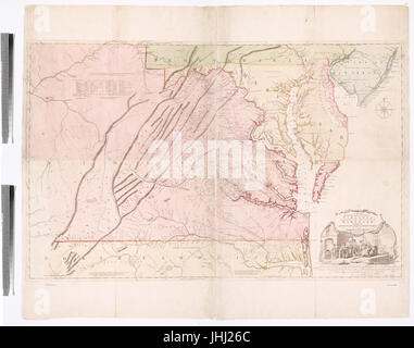 Une carte des plus partie habitée de Virginie contenant la totalité de la province du Maryland avec partie de Pensilvania, New Jersey et New York (NYPL b15042320-434809) Banque D'Images