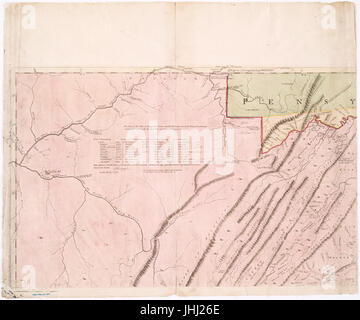 Une carte des plus partie habitée de Virginie contenant la totalité de la province du Maryland avec partie de Pensilvania, New Jersey et New York (NYPL)15042320-1950418 b Banque D'Images