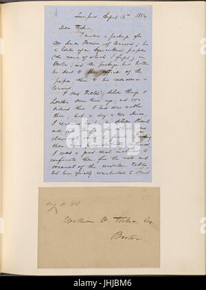 Ticknor, William (D.), à l'ALS. 15 août 1854 (NYPL)15823745-5070950 b Banque D'Images