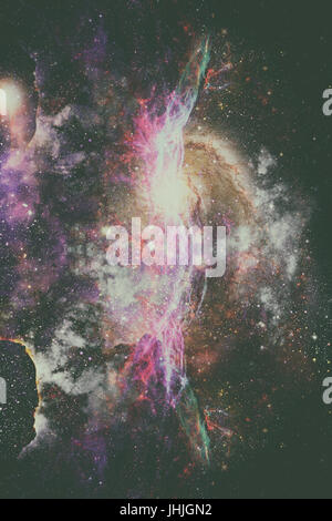 L'espace profond étoilé - nebula et Galaxy Banque D'Images