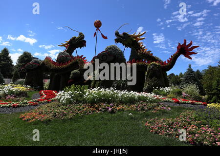 MosaïCanada 150 est un événement horticole à Gatineau QC Canada pour célébrer le 150e anniversaire de la Confédération. Banque D'Images