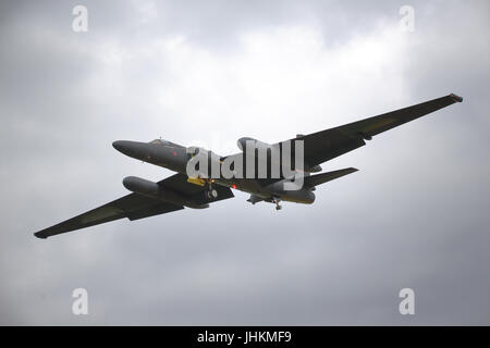 Un avion espion Lockheed U-2, à l'atterrissage à RAF Fairford avant de RIAT 2017 Banque D'Images