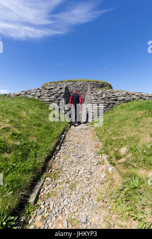 Quoyness recloisonnées cairn, îles Orkney Banque D'Images