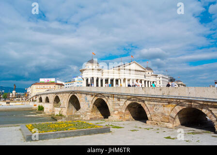 Kamen most, pont de pierre, Skopje, Macédoine Banque D'Images