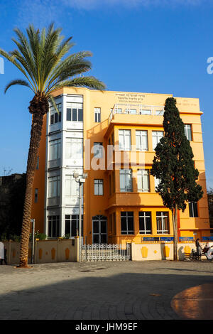 L'Felicja Blumental Music Centre et bibliothèque situé sur St Bialik, Tel Aviv, Israël. Banque D'Images