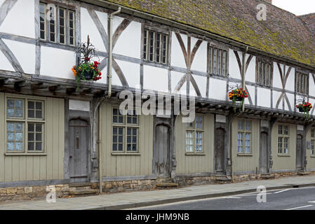 Bâtiments à pans de bois dans la région de Gloucester, Gloucestershire, Angleterre, Royaume-Uni Banque D'Images