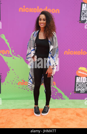 Los Angeles, USA. Jul 13, 2017. Skylar, Diggins-Smith à Nickelodeon Kids' Choice Awards 2017 Sport au Pauley Pavilion, en Californie le 13 juillet 2017. Credit : MediaPunch Inc/Alamy Live News Banque D'Images