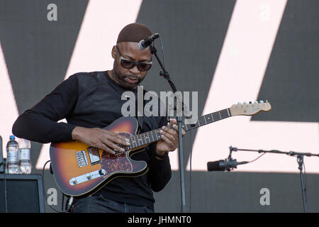 Pori, Finlande. 14 juillet 2017. Herbie Hancock fonctionne à l'édition 2017 du Festival de Jazz de Pori en Finlande. Banque D'Images