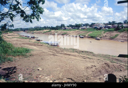 Rio Purus ; marges Sena Madureira, Acre, Brésil Banque D'Images