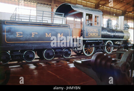 Collection Museum ; railroad ; bois ; Mamore ; Porto Velho, Rondônia, Brésil Banque D'Images