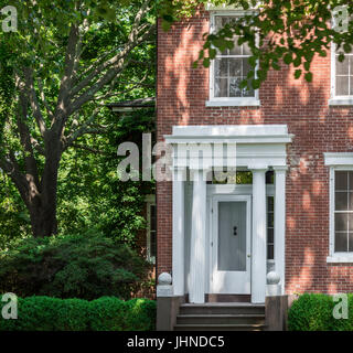 Détail d'une maison sur la rue Main à Sag Harbor, NY Banque D'Images